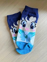 1 Pair Sailor Moon Cute Cartoon Socks, Sailor Mercury Ami Mizuno -Brand New