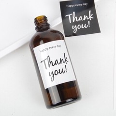 30pcs 5cm Thank You Black N White Kraft Stickers Gift Favour Box Sealed Labels