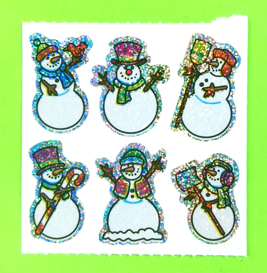 Carson Dellosa Glittery Snowmen Sticker Mod