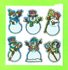 Carson Dellosa Glittery Snowmen Sticker Mod