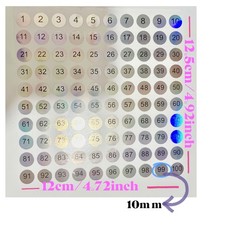 20 Sheets 1 to 1000 Consecutive Laser Number Stickers Self Adhesive
