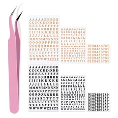 6 Sheets Tiny Letter Stickers 3mm Self Adhesive Alphabet Numbers DIY Craft