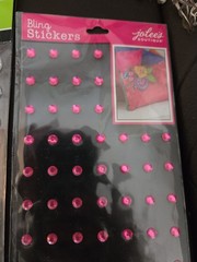 Vintage Jolees Boutique 5038293 Pink Round Gems Rhinestone Border 3 Sheet Lot