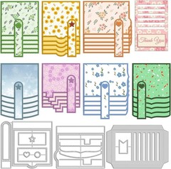 Versatile 8 Piece Metal Die Set: Perfect for Creative Card Making & Journals
