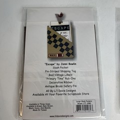 Lo Of lil Davis Designs Matchbook Album Slash Pockets & Button & String Pockets