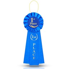 1st Place Award Ribbons Blue First Prize Winner Victory Recognition Award