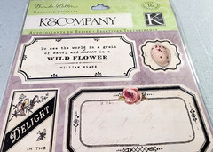 K&Company Brenda Walton Flora Fauna Embossed Stickers Labels 2011 NOS Scrapbook