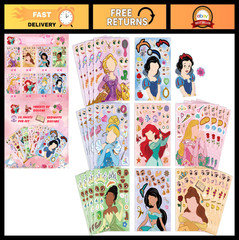 DIY Princess Stickers Set – 32PCS Custom Face Stickers for Teen Party Favors & C