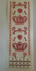 CraftbuddyUS Rhinestone/Pearl Assorte Sticker Gems Self-Adh Craft Jewels FUSCHIA