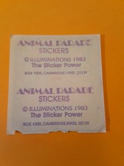 vintage 80’s illuminations animal parade pig sticker module *restored* *damaged*