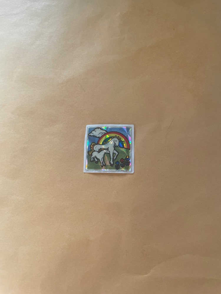 IVintage 1980s Small Prism Unicorn Sticker