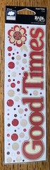 CLOUD 9 By Fiskars Epoxy Rain Drop ~Good Times ~Title Flowers Scrapbook Stickers