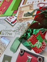 Christmas lot scrapbook planner journal junk collage ephemera paper crafting art
