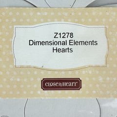 Close To My Heart Dimensional Elements Hearts & Stars Cardstock Shapes