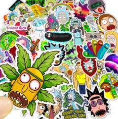Rick & Morty Stickers Vinyl Decal Humor Fun Cartoon Show Sitcom Meme Pack 50pcs