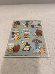 Hallmark Silly Scents Chocolate Scratch Sniff 1983 RARE One Sheet Animal Theme