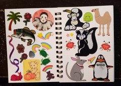 SMALL STICKERBOOK 1 HANDMADE STUCK STICKERS VINTAGE RETRO NEW