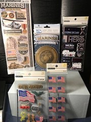 Scrapbook Stickers Marines Lot Of 5 Packages. NEW Hero Marines USA Military Flag