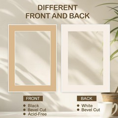 Picture Mats 12×16 Mixed Color Frame Mattes 15 Pack