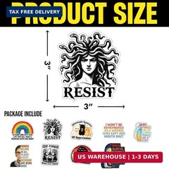 [9pcs 3»] Strong Women Affimation Feminist Sticker, Women Quote Stickers, RBG Q