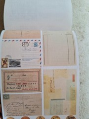 50 Pgs Vintage Series Washi Stickerbook 450+Stick 20 Pgs EPH Papers