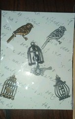 Tim Holtz Blue Moon Beads Scrapbooking Embellishments Lot Metal Keys Gears