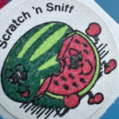 3M Murple Character Single Watermelon Matte vintage 80s scratch & sniff sticker