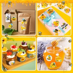 1200Pcs Bee Stickers for Kids, 1.5 inch Bee Theme Stickers, Cute Honey Sticks…