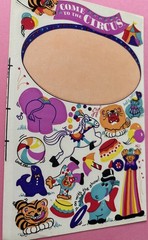 Vintage 80s Sandylion Come To The Circus Maxi Activity Sticker Sheet- HTF!