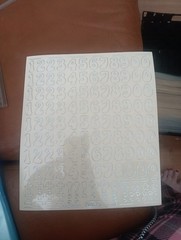 BIG STICKER FOR SCRAPBOOKING NEW 23X20 CM NUMBERS TRANSPARENT SILVER. 2 CM