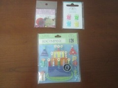 SCRAPBOOK – BIRTHDAY- STICKERS/BRADS – LOT OF 10 – NEW