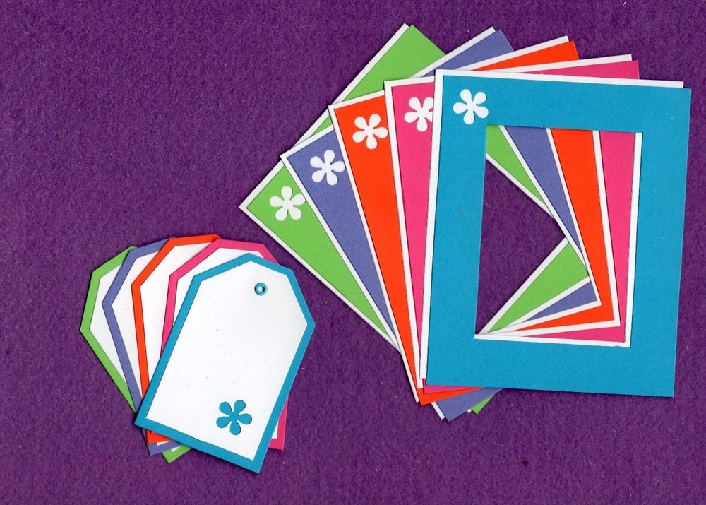 Funky Flower Frames and Tags scrapbooking paper piecing scrapbook cards