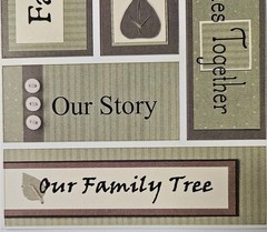 Pebbles Inc Family Tree Cardstock Stickers Tidbits Words Quotes Titles Our Story
