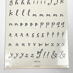 NEW Stickety Doo Da Crafts Stickers Black Alphabet Letters 4 Sheets 2 Designs