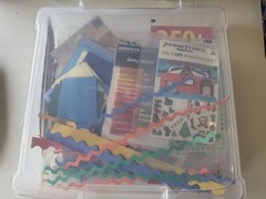 Large Scrapbooking Craft Lot Stickers Embellishments Paper Crafts + Storage Case