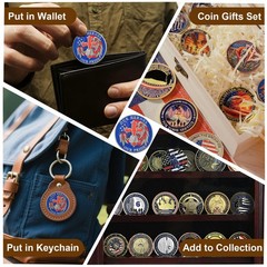 24 Pcs Guardian Cross Military Veteran Challenge Coins Bulk – God Bless Our V…