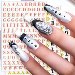 12Sheets Small Letter Stickers, 0.1-0.2» Mini Alphabet Stickers Self-Adhesive E