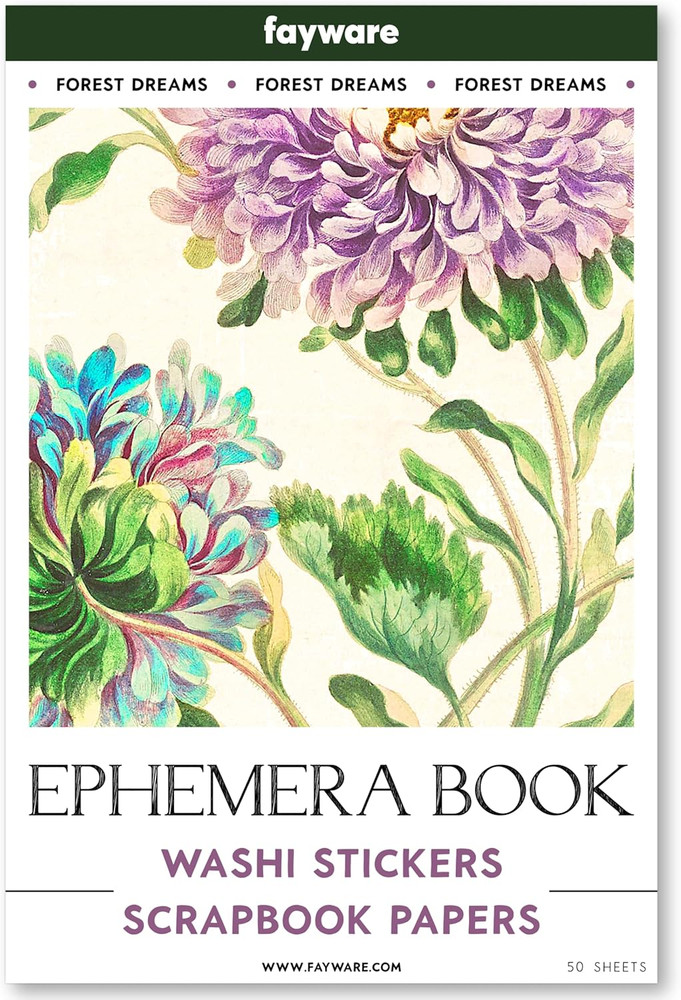 Washi Vintage Stickers for Scrapbooking – Ephemera Book for Journaling with 453