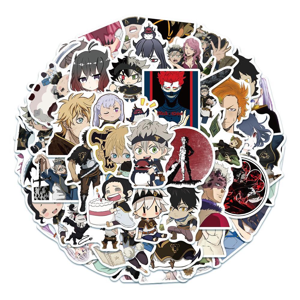 Black Clover Sticker Vinyl Decal Anime Manga Asta Magic Power Pack Lot 50pcs