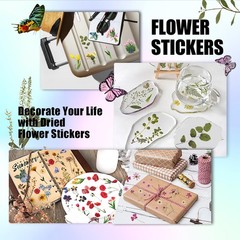 Flower Stickers for Scrapbooking590 Pieces, 48 Sheets,Decorative Floral Stick…