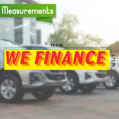 We Finance Windshield Stickers 12 Pack Dealership Advertising Sticker