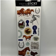 Me & My Big Ideas mambiSTICKS Horse Equestrian Scrapbook Stickers New Sheet