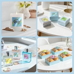 Waterproof Holographic Thermal Labels 2 Inch Square 200 Pcs with Glitter Finish