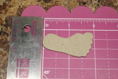 Foot Print Chipboard 6 Die Cuts Embellishment Footprints Feet