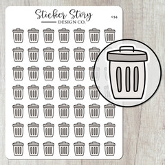 Trash Day Planner Stickers