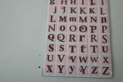 Special Moments Scrapbooking Square Pink/Brown Upper/Lower Case Alphabets Crafts