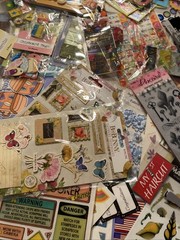 Scrapbooking Mixed Lot of Stickers Die Cuts Chipboard No Bunny Jolee’s Colorbok