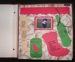 Boston Red Sox Collectible Home Made 2007 World Series Vintage Scrapbook Album