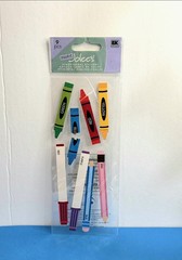 FREE SHIP Jolee’s COLORING CRAYONS Scrapbook Stickers SCHOOL PROM GRADUATION #2