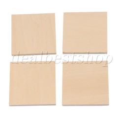 40PCS Square Wooden Sheet Unfinished for Holiday Decor Coasters Home Decorations